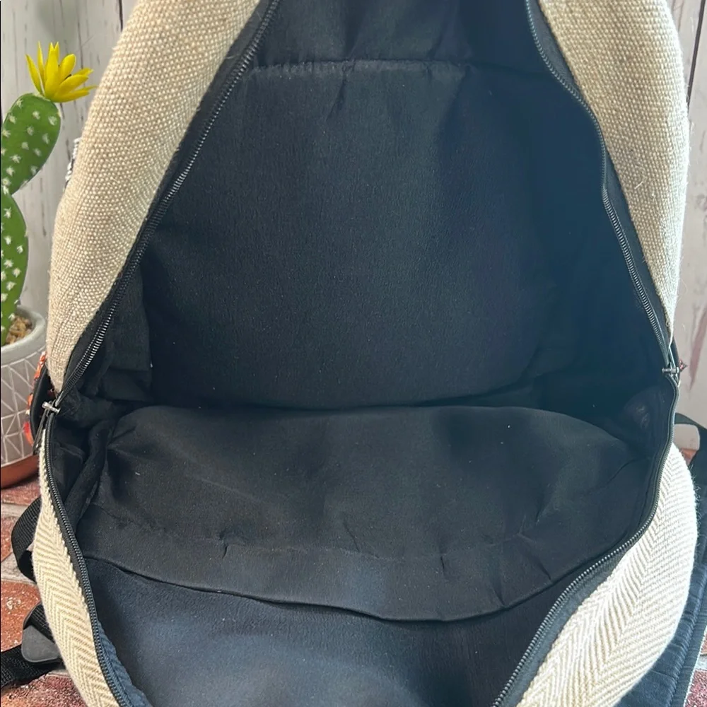 Jack Skellington Hemp Backpack Estes Park Colorado Boho Aztec‎ Sustainable NWOT
